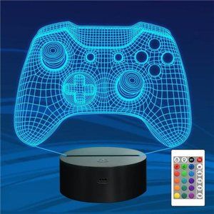 3D Illusion Lamp, Controller Night Light with Remote Control + Timer 16 Color